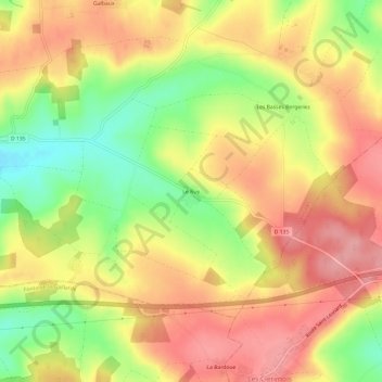 Le Ruy topographic map, elevation, terrain