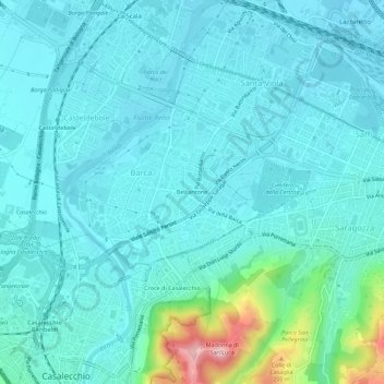 Belcantone topographic map, elevation, terrain