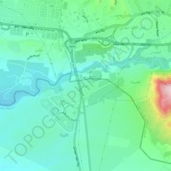 Alouka topographic map, elevation, terrain