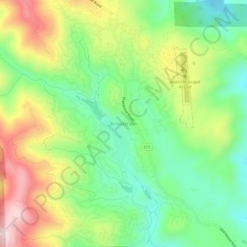 Brooktrails topographic map, elevation, terrain