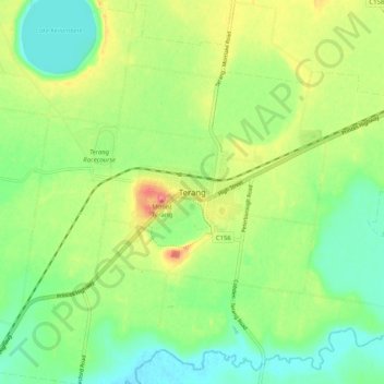 Terang topographic map, elevation, terrain