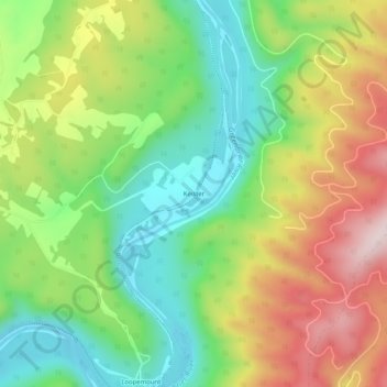 Keister topographic map, elevation, terrain