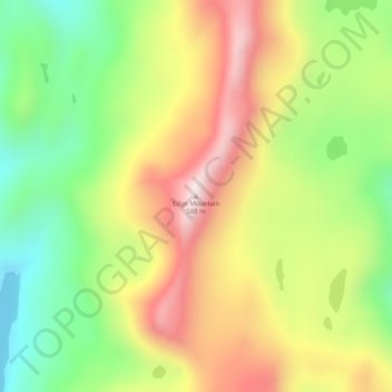 Edge Mountain topographic map, elevation, terrain