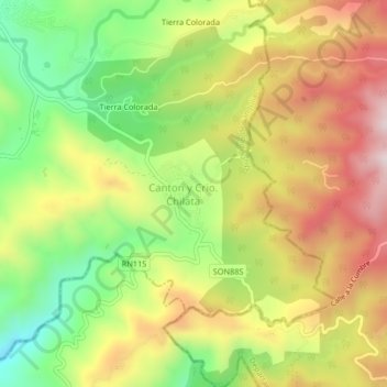 Chilata topographic map, elevation, terrain