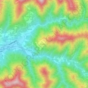 Montemoro topographic map, elevation, terrain