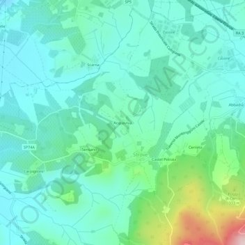 Acquaviva topographic map, elevation, terrain