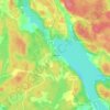 Laxne topographic map, elevation, terrain