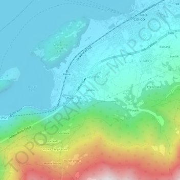 Cariola topographic map, elevation, terrain
