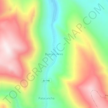 Buenos Aires topographic map, elevation, terrain