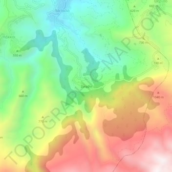 Zourva topographic map, elevation, terrain