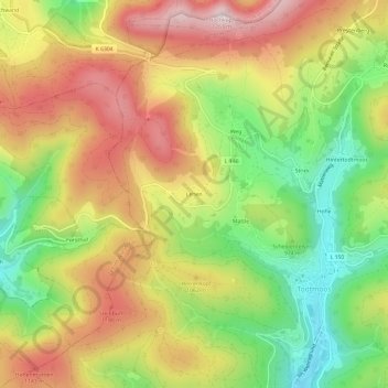 Lehen topographic map, elevation, terrain