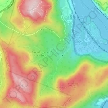 Doodletown topographic map, elevation, terrain