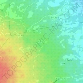 Halaba topographic map, elevation, terrain