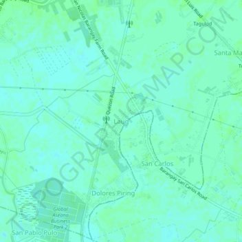 Laug topographic map, elevation, terrain