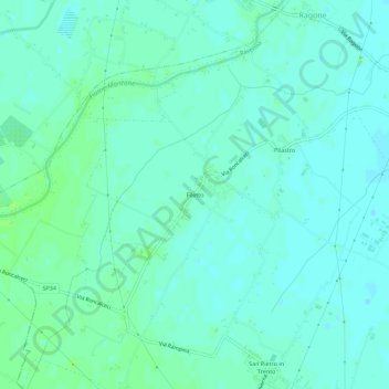 Filetto topographic map, elevation, terrain