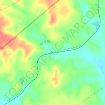 Keechi topographic map, elevation, terrain