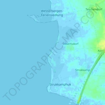 Gold topographic map, elevation, terrain