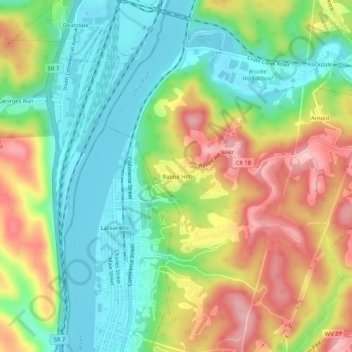 Rabbit Hill topographic map, elevation, terrain