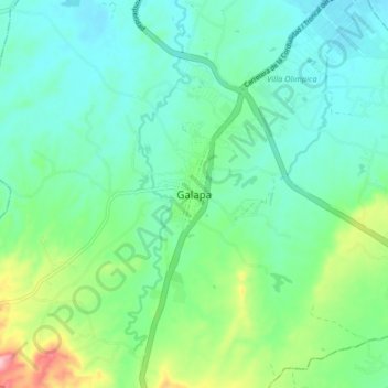 Galapa topographic map, elevation, terrain