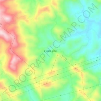 Quebra Ossos topographic map, elevation, terrain