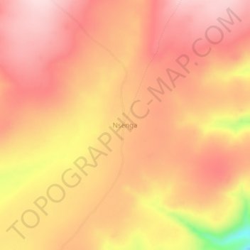 Nsenga topographic map, elevation, terrain