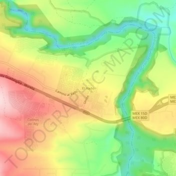 El Vado topographic map, elevation, terrain