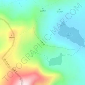 2166 topographic map, elevation, terrain