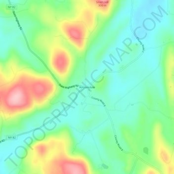 Ancramdale topographic map, elevation, terrain