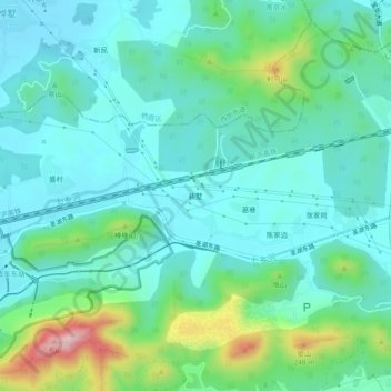 裴墅 topographic map, elevation, terrain