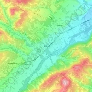 Gallo topographic map, elevation, terrain