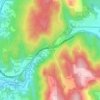 As Laxes topographic map, elevation, terrain