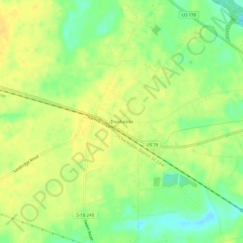 Dorchester topographic map, elevation, terrain