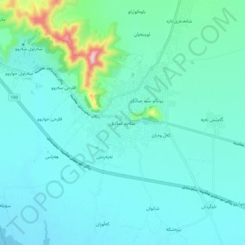 Said Sadiq topographic map, elevation, terrain