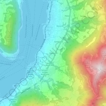 Maspiano topographic map, elevation, terrain