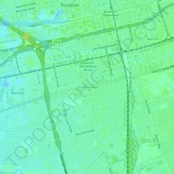 The Homestead topographic map, elevation, terrain