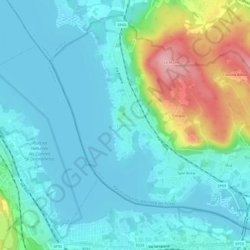 Lisanza topographic map, elevation, terrain