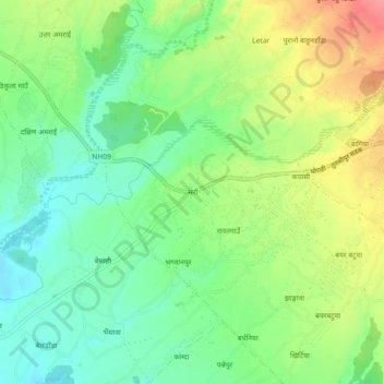 Sarra topographic map, elevation, terrain