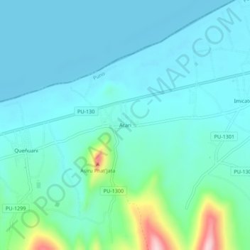 Acari topographic map, elevation, terrain