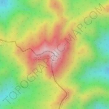 Gunung Ulu Semangkok topographic map, elevation, terrain