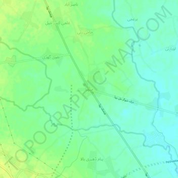 Mathra topographic map, elevation, terrain