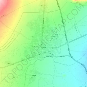 Salmas topographic map, elevation, terrain
