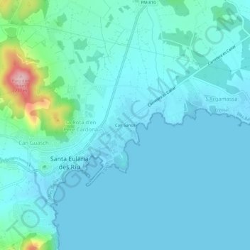 Can Sansó topographic map, elevation, terrain