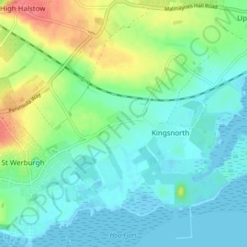 Beluncle topographic map, elevation, terrain