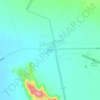Sesriem topographic map, elevation, terrain