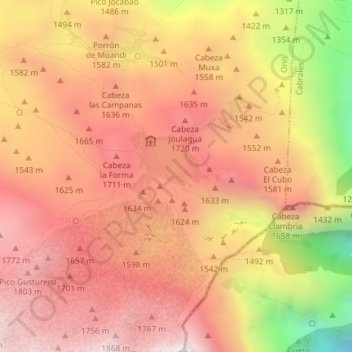 Vega de Ario topographic map, elevation, terrain