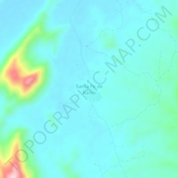 Santa Fe de Ralito topographic map, elevation, terrain