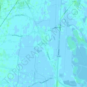 Lughetto topographic map, elevation, terrain