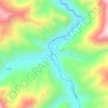 Wanla topographic map, elevation, terrain