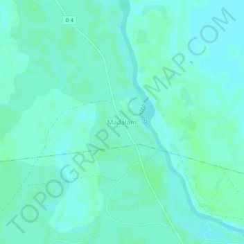 Madalam topographic map, elevation, terrain