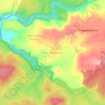 Dharmasagara topographic map, elevation, terrain
